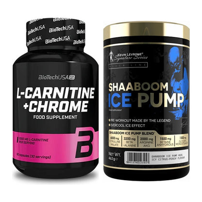 Cardio-Duo: BioTech L-Carnitine + Kevin Levrone Shaaboom Ice – alle enthaltenen Artikel