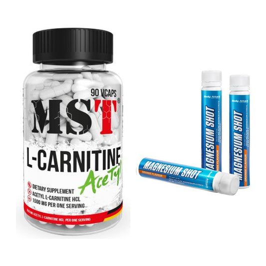 Cardio-Duo: MST L-Carnitine Acetyle + Body Attack Magnesium Shots – alle enthaltenen Artikel