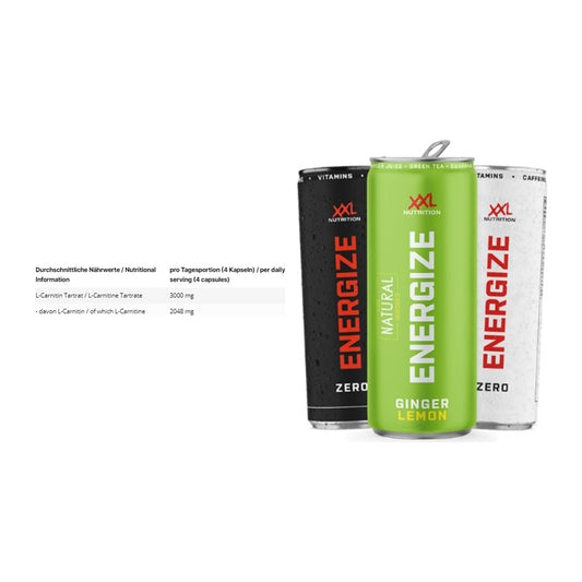 Cardio-Duo: INLEAD L-Carnitine Tartrate + XXL Nutrition Energize! – alle enthaltenen Artikel