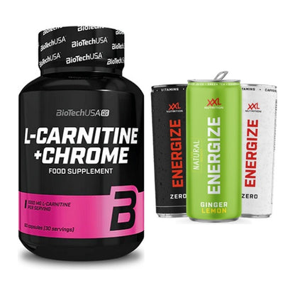Cardio-Duo: BioTech L-Carnitine + XXL Nutrition Energize! – alle enthaltenen Artikel