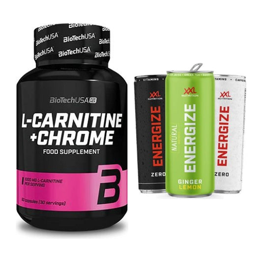 Cardio-Duo: BioTech L-Carnitine + XXL Nutrition Energize! – alle enthaltenen Artikel