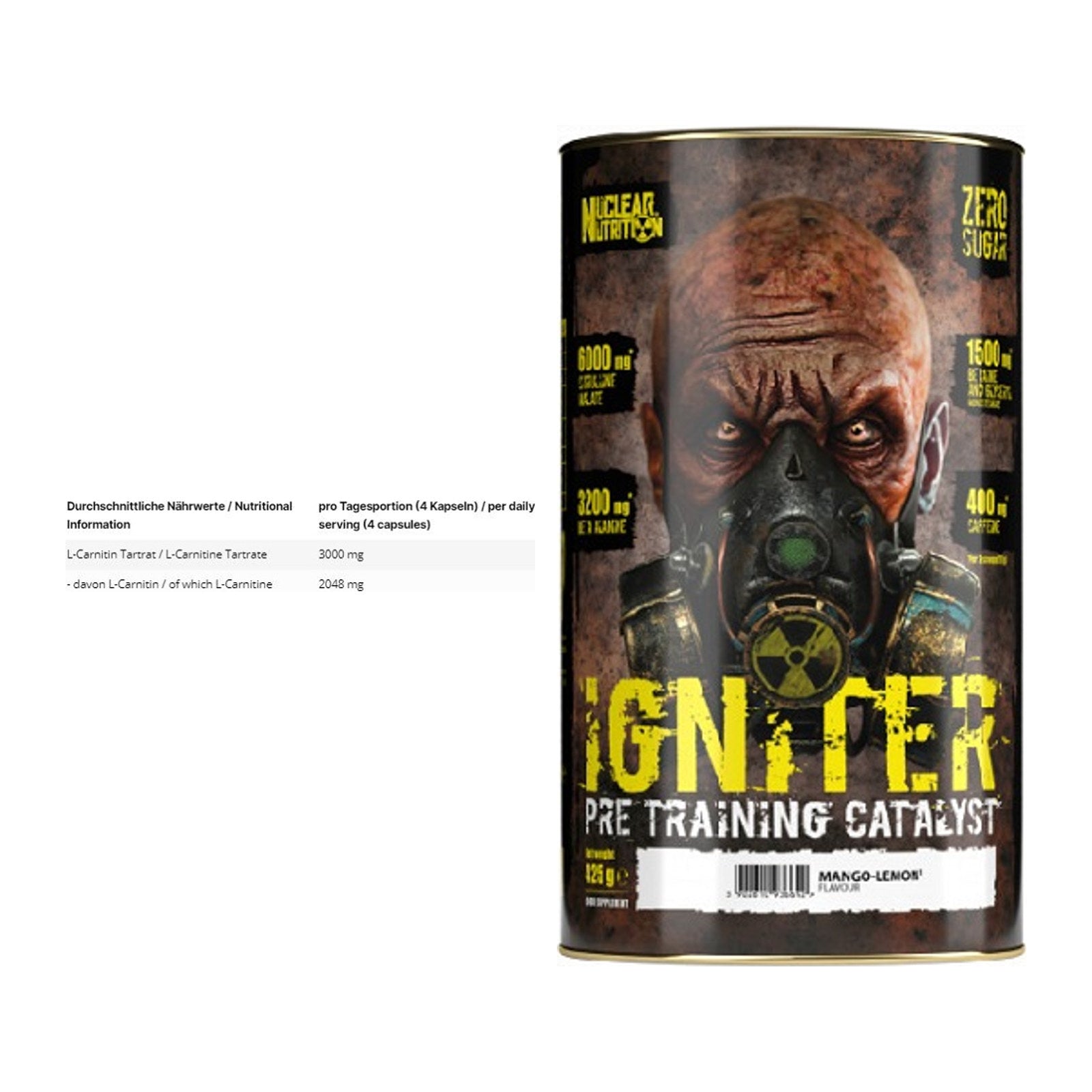 Cardio-Duo: INLEAD L-Carnitine Tartrate + Nuclear Nutrition IGNITER – alle enthaltenen Artikel