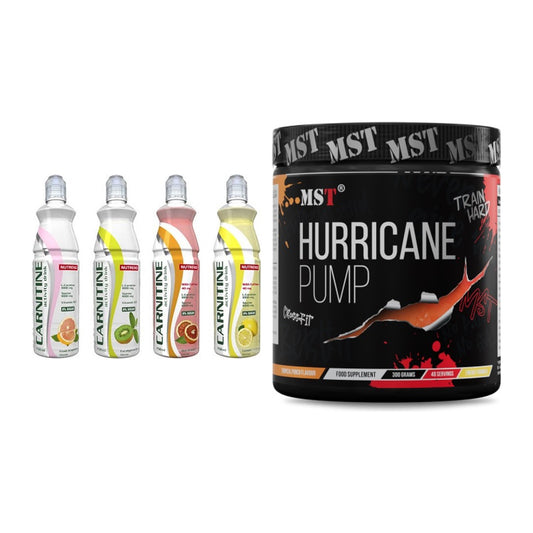 Cardio-Duo: Nutrend Activity L-Carnitine Drink + MST Hurricane Pump – alle enthaltenen Artikel