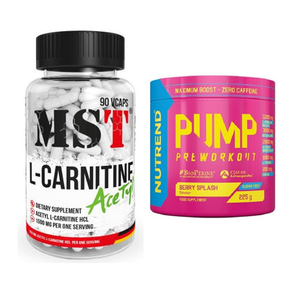 Cardio-Duo: MST L-Carnitine Acetyle + Nutrend Pump – alle enthaltenen Artikel