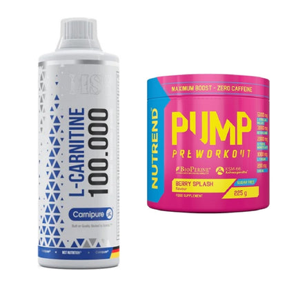 Cardio-Duo: MST L-Carnitine Carnipure 100 000 + Nutrend Pump – alle enthaltenen Artikel