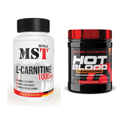 Cardio-Duo: MST L-Carnitine 1000 (90 + Scitec Hot Blood Hardcore – alle enthaltenen Artikel
