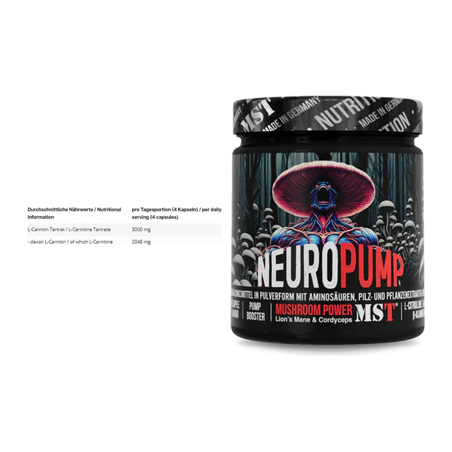 Cardio-Duo: INLEAD L-Carnitine Tartrate + MST NeuroPump – alle enthaltenen Artikel