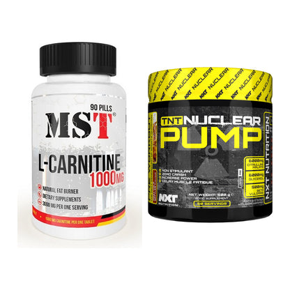 Cardio-Duo: MST L-Carnitine 1000 (90 + NXT Nutrition TNT Nuclear – alle enthaltenen Artikel