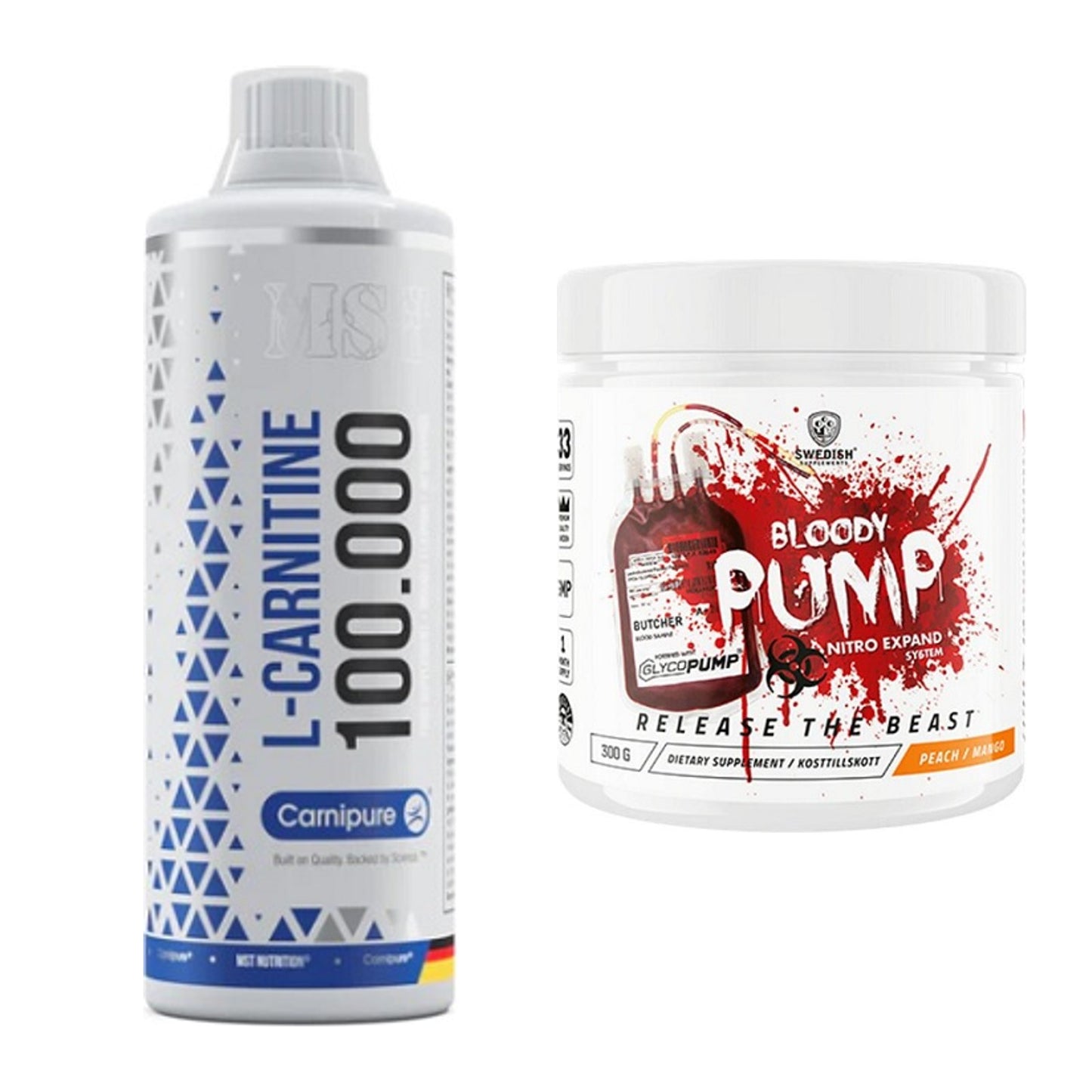 Cardio-Duo: MST L-Carnitine Carnipure + Swedish Supplements Bloody – alle enthaltenen Artikel