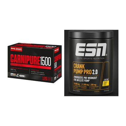 Cardio-Duo: Body Attack Carnipure 1500 + ESN Crank Pump Pro 2.0 – alle enthaltenen Artikel