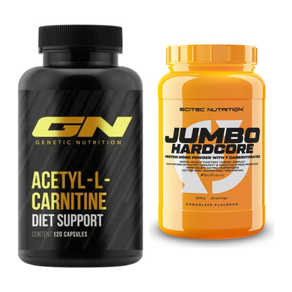 Cardio-Duo: GN Acetyl L-Carnitin + Scitec Jumbo Hardcore1530g – alle enthaltenen Artikel