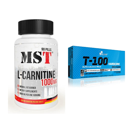 Cardio-Duo: MST L-Carnitine 1000 (90 Tabl.) + Olimp T-100 Hardcore – alle enthaltenen Artikel