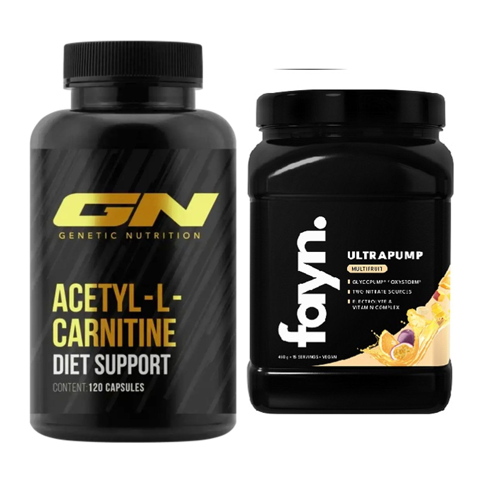 Cardio-Duo: GN Acetyl L-Carnitin + Fayn. Ultrapump – alle enthaltenen Artikel