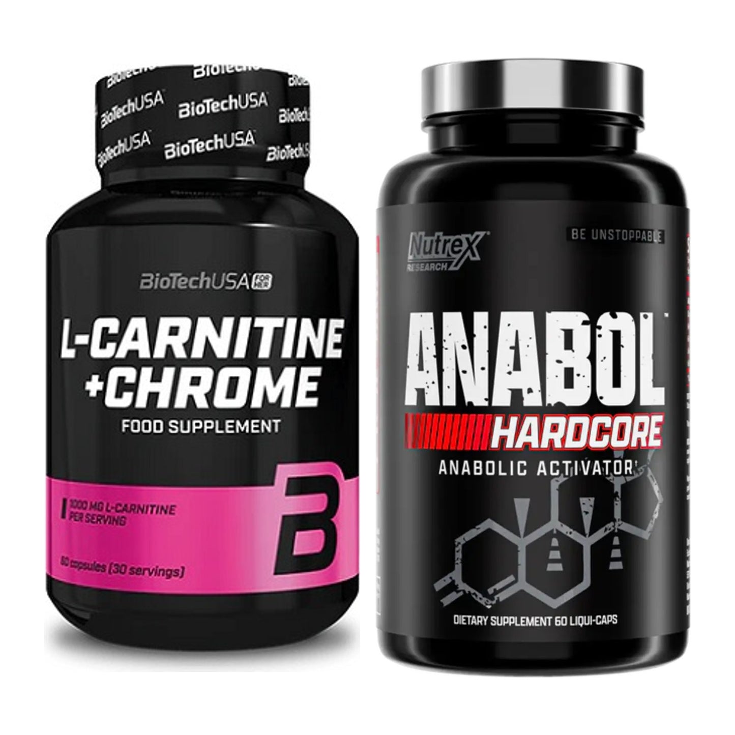 Cardio-Duo: BioTech L-Carnitine + Chrome + Nutrex Anabol Hardcore – alle enthaltenen Artikel