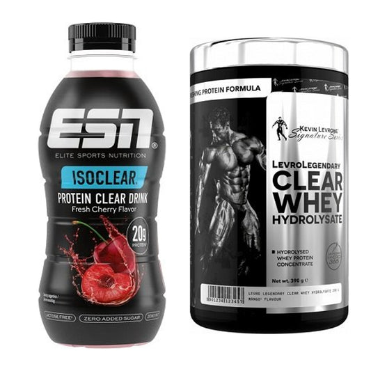 Clear-Whey-Duo: ESN Isoclear RTD + Kevin Levrone Clear Whey – alle enthaltenen Artikel