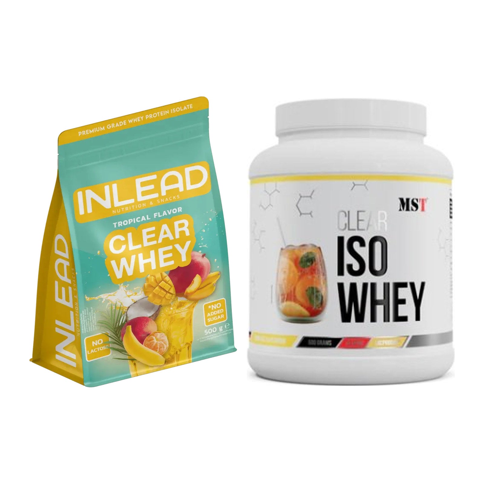 Clear-Whey-Duo: INLEAD Clear Whey Isolate + MST Iso Clear – alle enthaltenen Artikel