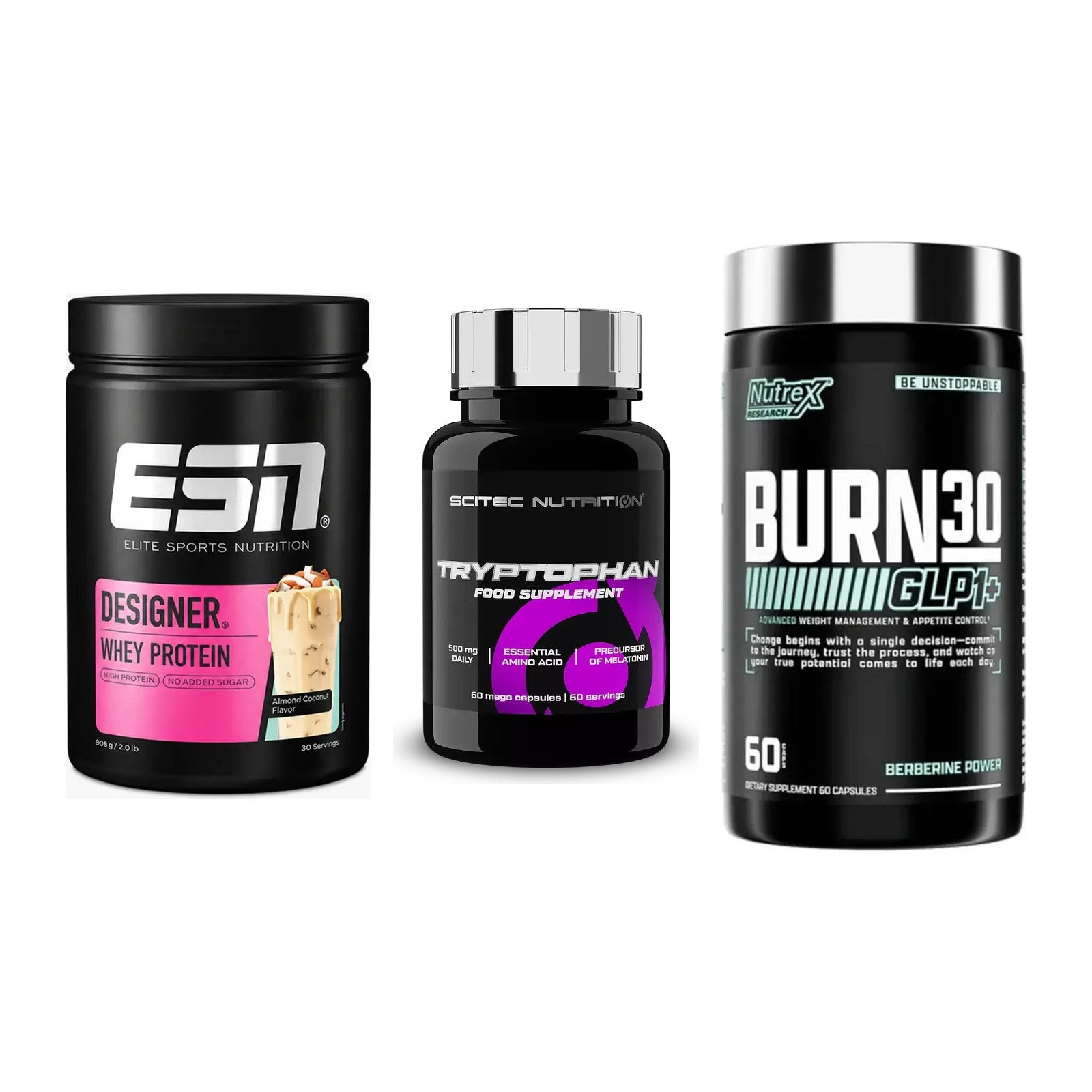 Definitionsphase-Set: ESN Designer + Scitec Tryptop + Nutrex Burn 30 – alle enthaltenen Artikel