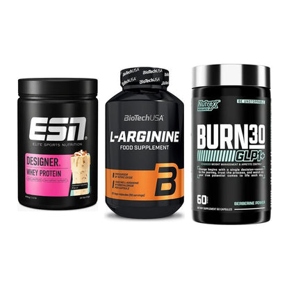 Definitionsphase-Set: ESN Designer + BioTech L-Argi + Nutrex Burn 30 – alle enthaltenen Artikel