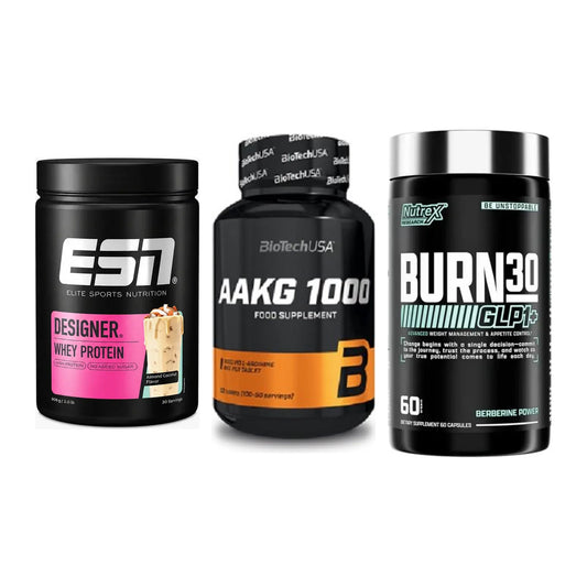 Definitionsphase-Set: ESN Designer + BioTech AAKG + Nutrex Burn 30 – alle enthaltenen Artikel