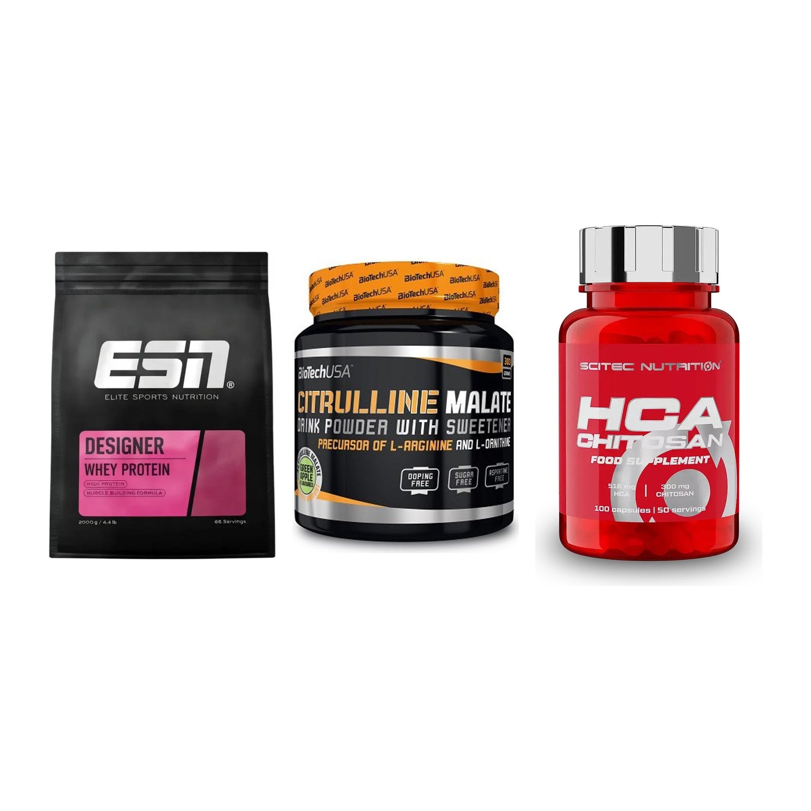 Definitionsphase-Set: ESN Designer + BioTech Citrul + Scitec HCA-Chi – alle enthaltenen Artikel