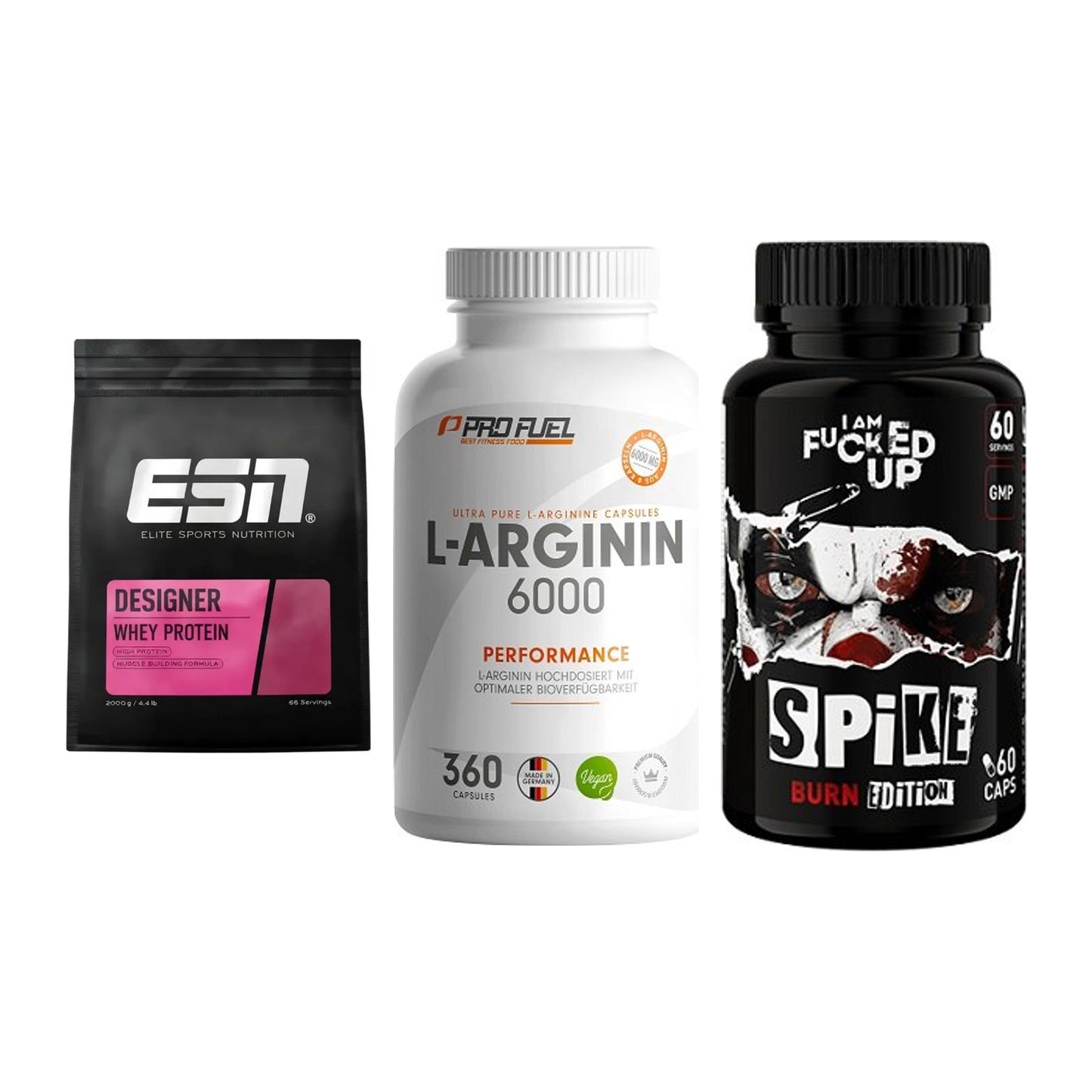 Definitionsphase-Set: ESN Designer + ProFuel L-Argi + Swedish Supple – alle enthaltenen Artikel