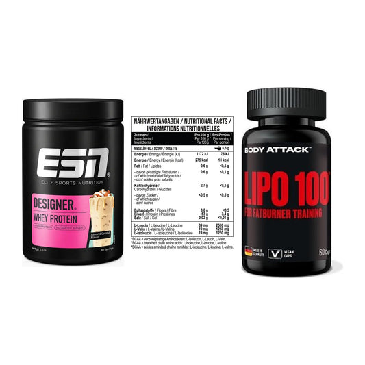 Definitionsphase-Set: ESN Designer + MST BCAA Zero + Body Attack – alle enthaltenen Artikel