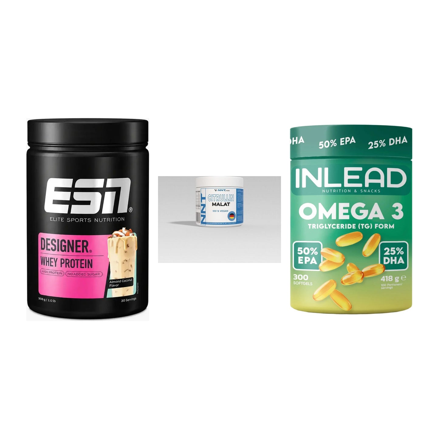 Definitionsphase-Set: ESN Designer + NNT Citrullin + INLEAD Omega-3 – alle enthaltenen Artikel
