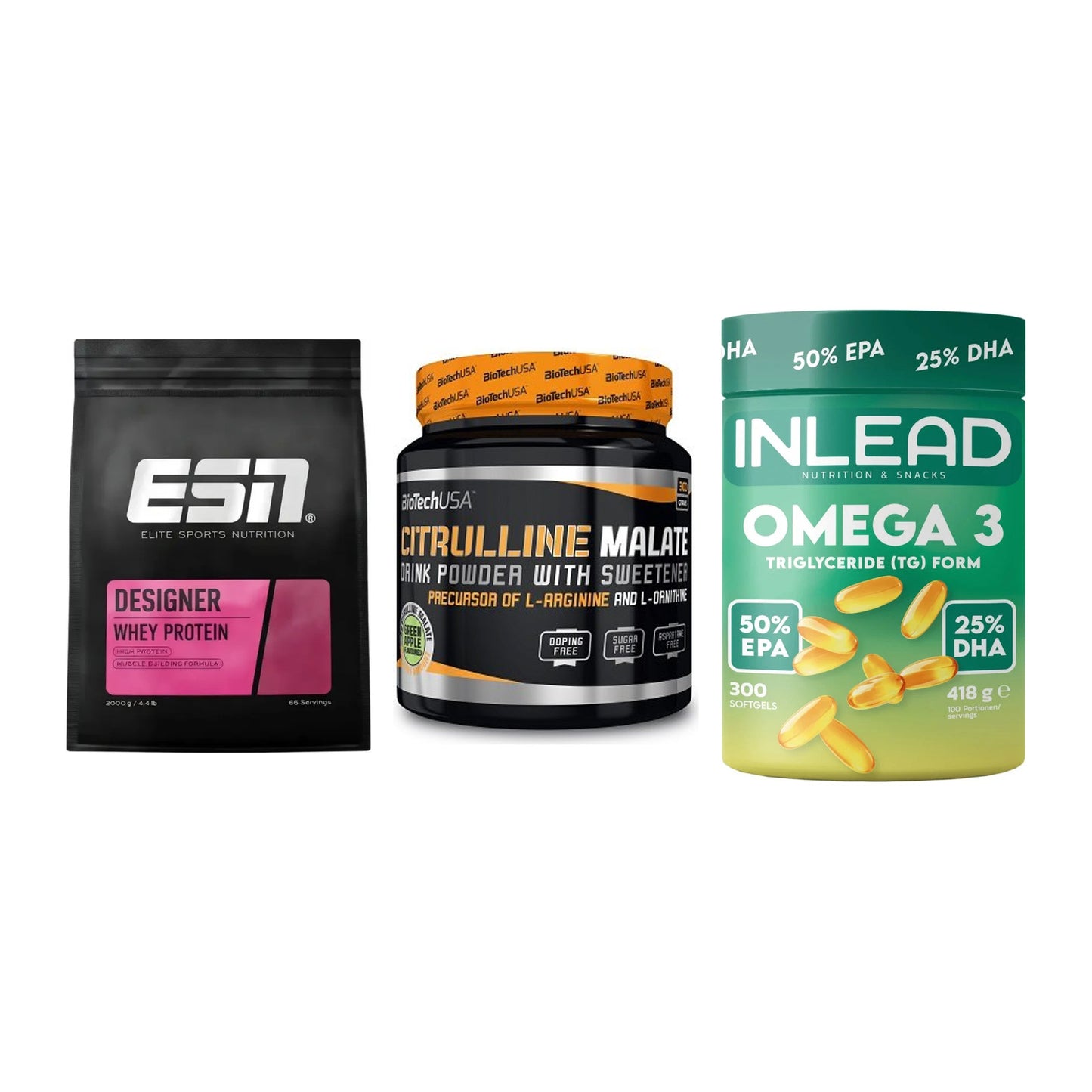 Definitionsphase-Set: ESN Designer + BioTech Citrul + INLEAD Omega-3 – alle enthaltenen Artikel