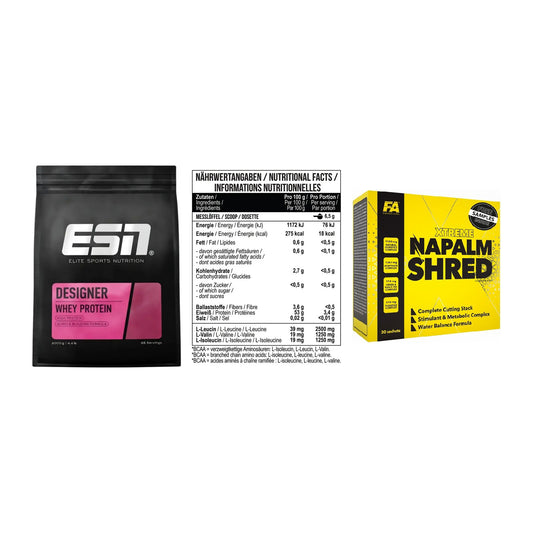 Definitionsphase-Set: ESN Designer + MST BCAA Zero + FA Nutrition – alle enthaltenen Artikel