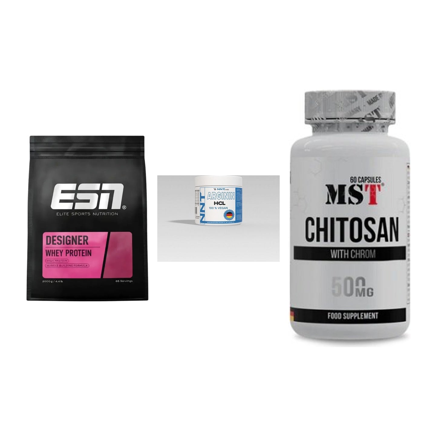 Definitionsphase-Set: ESN Designer + NNT Arginin + MST Chitosan – alle enthaltenen Artikel