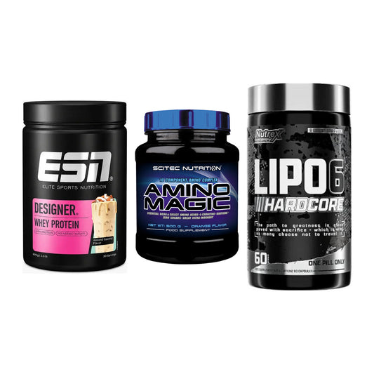 Definitionsphase-Set: ESN Designer + Scitec Amino + Nutrex Lipo 6 – alle enthaltenen Artikel