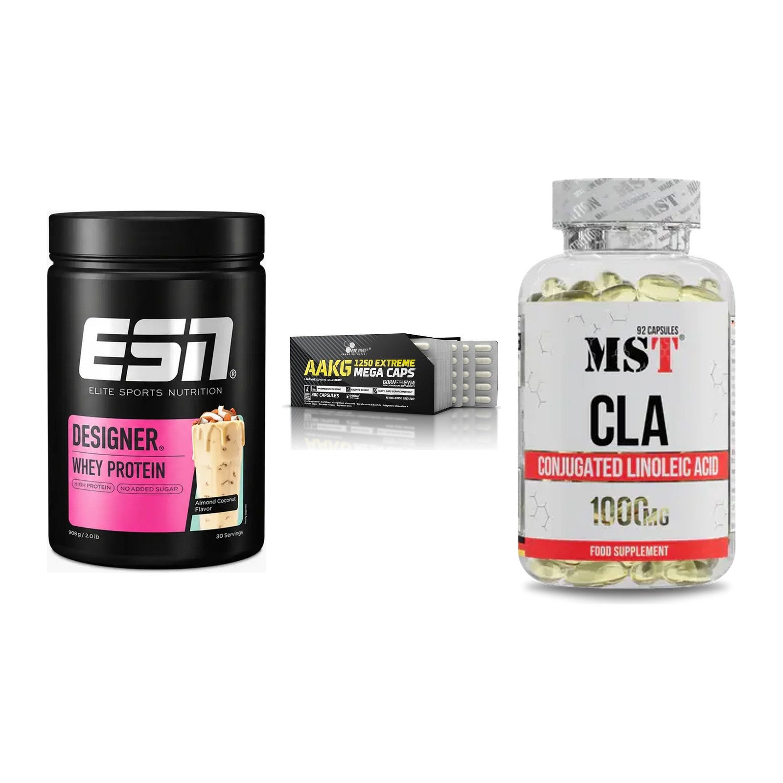 Definitionsphase-Set: ESN Designer + Olimp AAKG + MST CLA 1000mg – alle enthaltenen Artikel