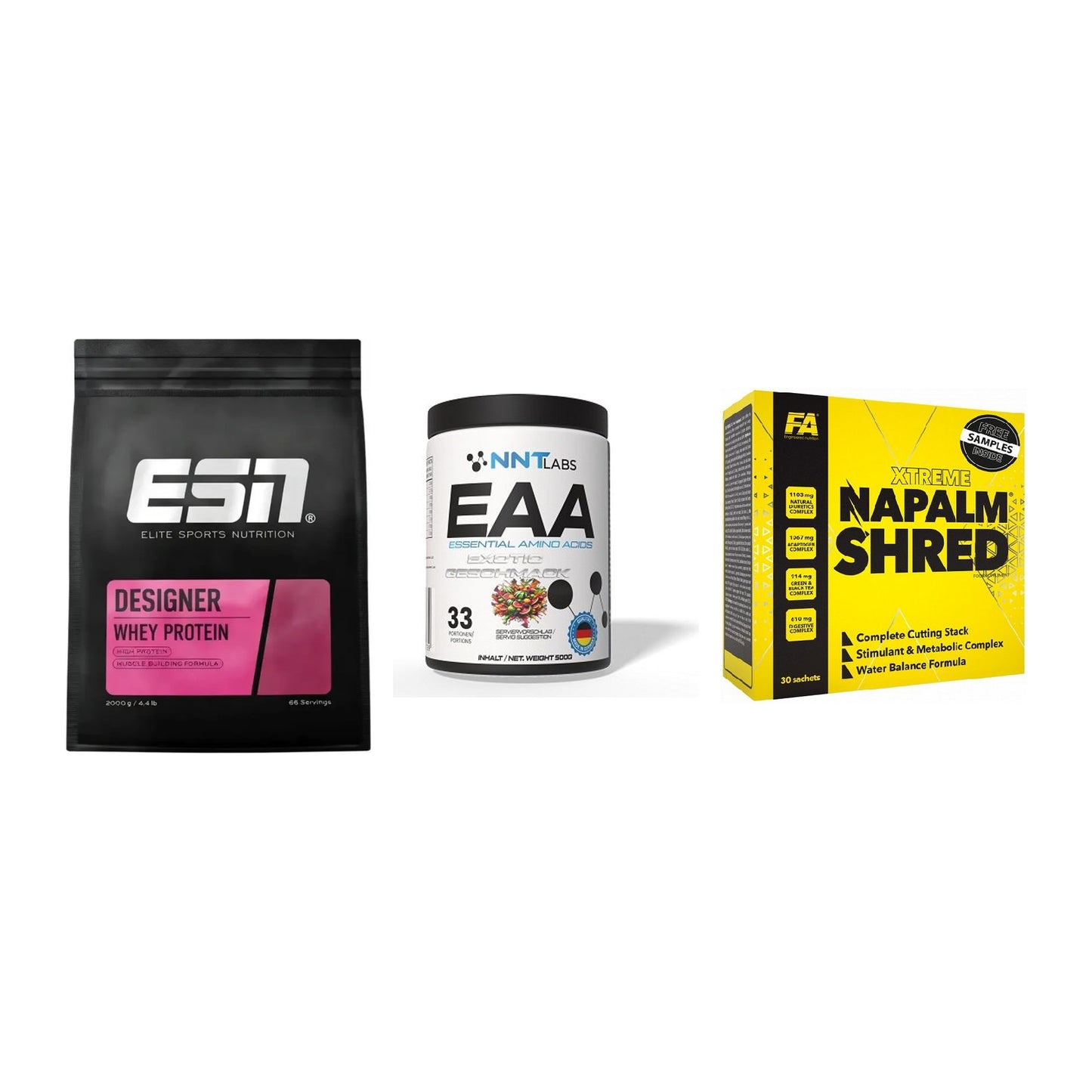 Definitionsphase-Set: ESN Designer + NNT EAA + FA Nutrition – alle enthaltenen Artikel