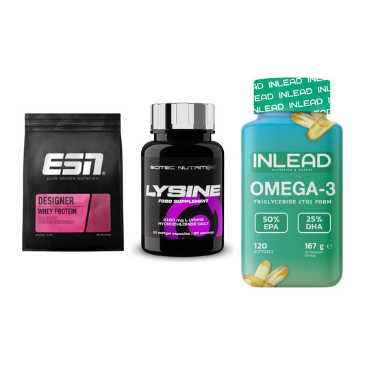 Definitionsphase-Set: ESN Designer + Scitec Lysine + INLEAD Omega-3 – alle enthaltenen Artikel