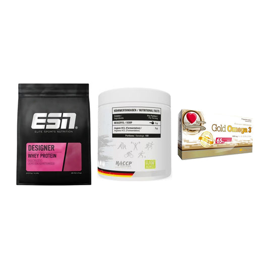 Definitionsphase-Set: ESN Designer + MST Arginine + Olimp Omega 3 – alle enthaltenen Artikel