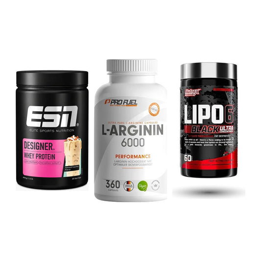 Definitionsphase-Set: ESN Designer + ProFuel L-Argi + Nutrex Lipo 6 – alle enthaltenen Artikel
