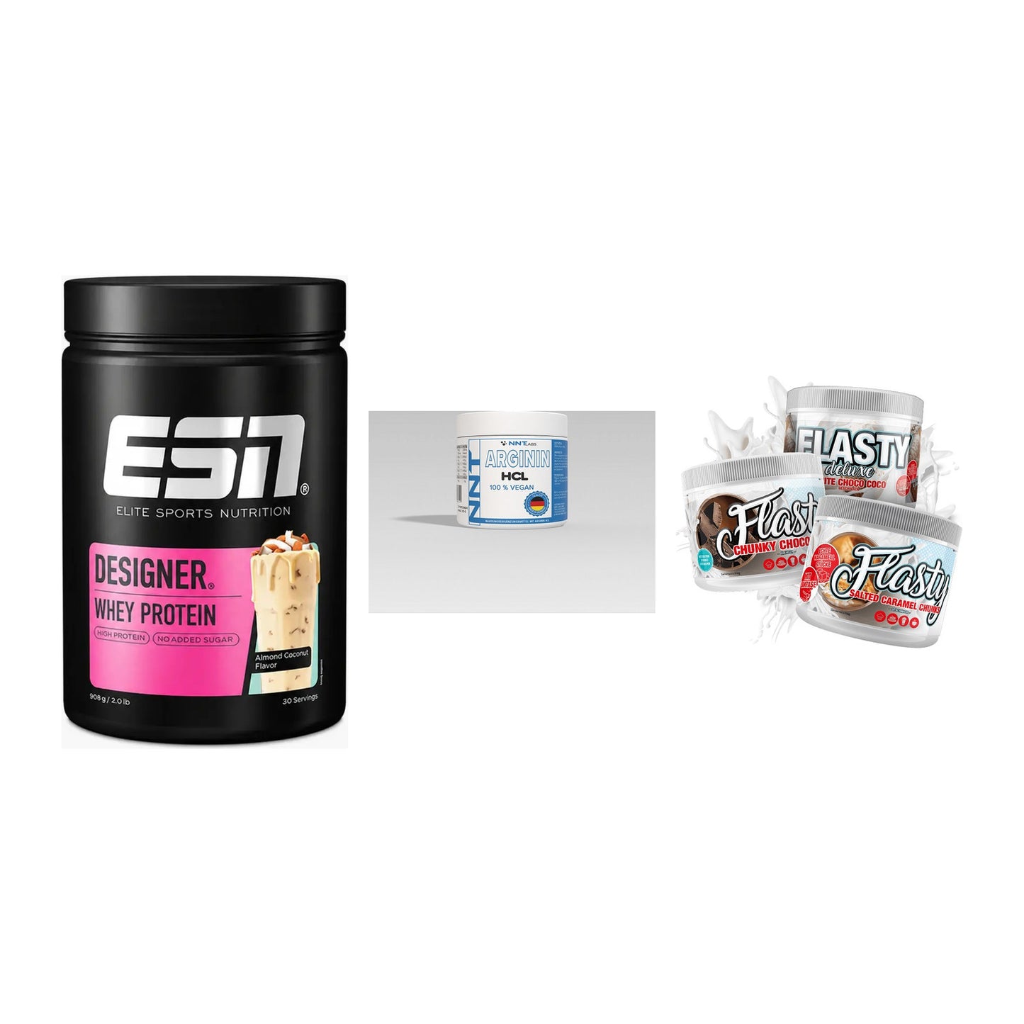 Definitionsphase-Set: ESN Designer + NNT Arginin + Sinob Flasty – alle enthaltenen Artikel