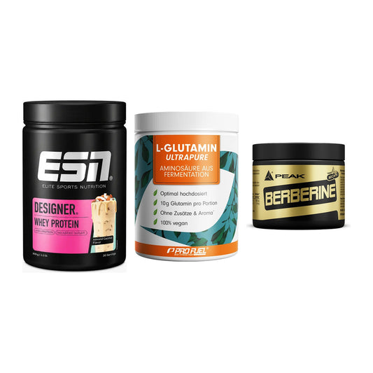 Definitionsphase-Set: ESN Designer + ProFuel Glutam + Peak Berberine – alle enthaltenen Artikel