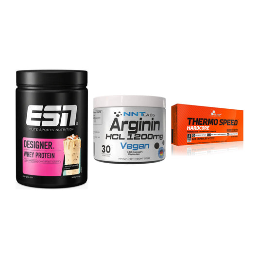 Definitionsphase-Set: ESN Designer + NNT Arginin + Olimp Thermo – alle enthaltenen Artikel