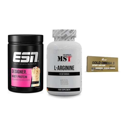 Definitionsphase-Set: ESN Designer + MST L-Arginine + Olimp Omega 3 – alle enthaltenen Artikel