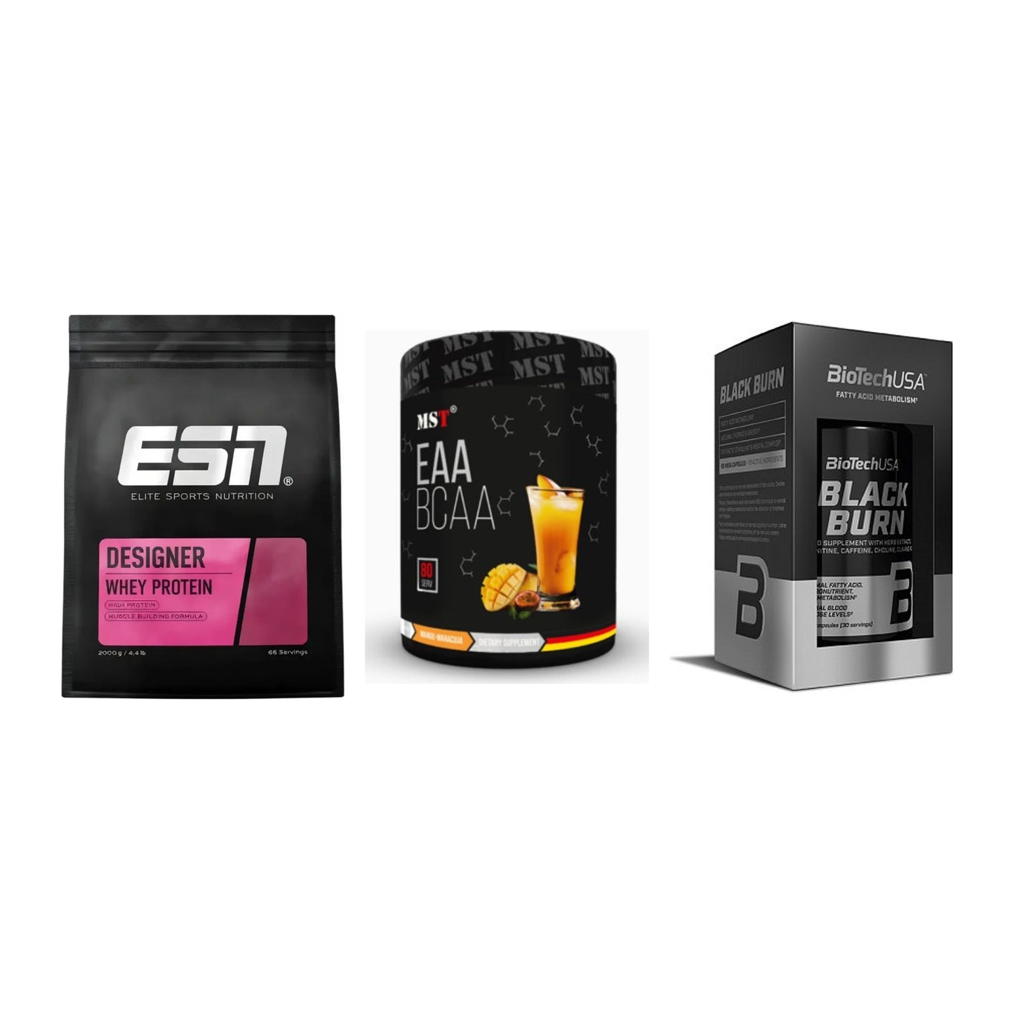 Definitionsphase-Set: ESN Designer + MST EAA & BCAA + BioTech Black – alle enthaltenen Artikel