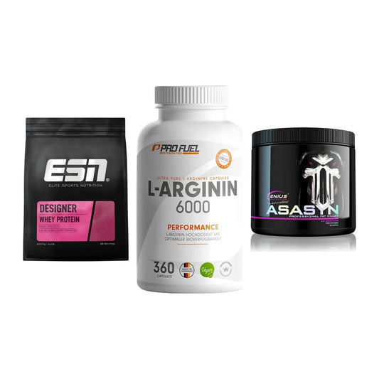 Definitionsphase-Set: ESN Designer + ProFuel L-Argi + Genius Nutriti – alle enthaltenen Artikel