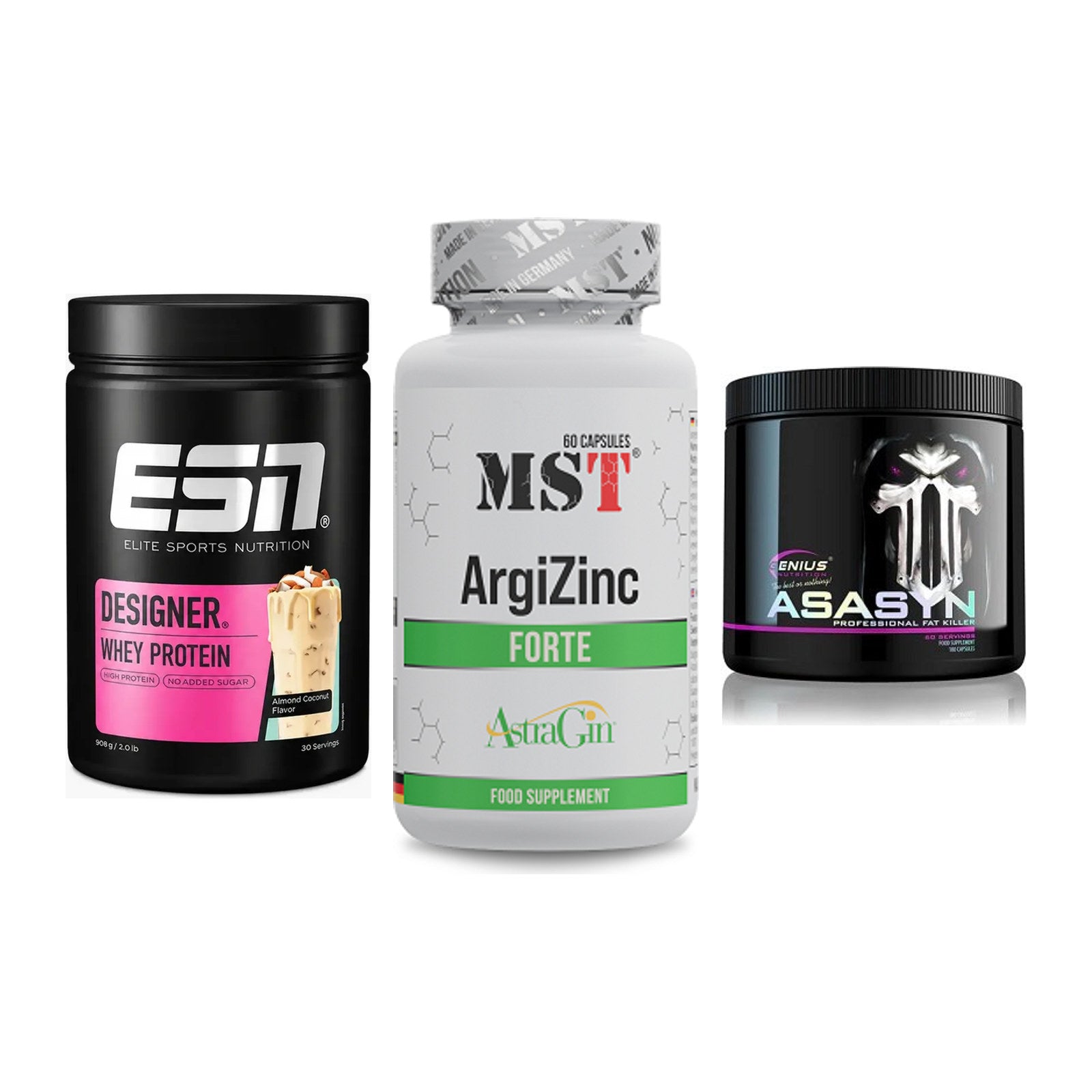 Definitionsphase-Set: ESN Designer + MST ArgiZinc + Genius Nutriti – alle enthaltenen Artikel
