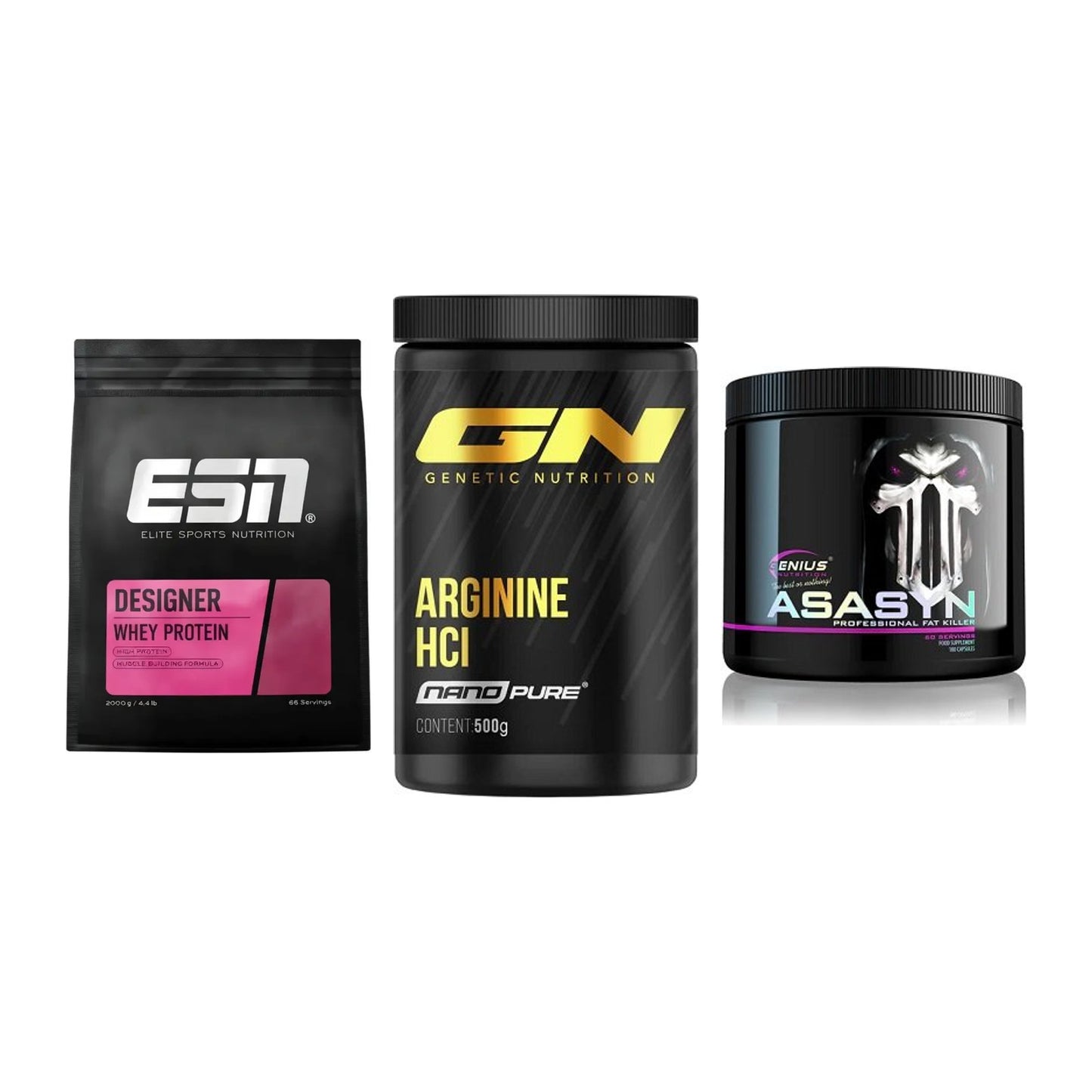 Definitionsphase-Set: ESN Designer + GN Arginine + Genius Nutriti – alle enthaltenen Artikel