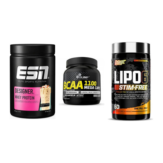 Definitionsphase-Set: ESN Designer + Olimp BCAA + Nutrex Lipo 6 – alle enthaltenen Artikel