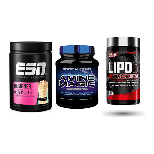 Definitionsphase-Set: ESN Designer + Scitec Amino + Nutrex Lipo 6 – alle enthaltenen Artikel