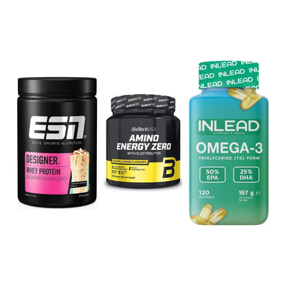 Definitionsphase-Set: ESN Designer + BioTech Amino + INLEAD Omega-3 – alle enthaltenen Artikel