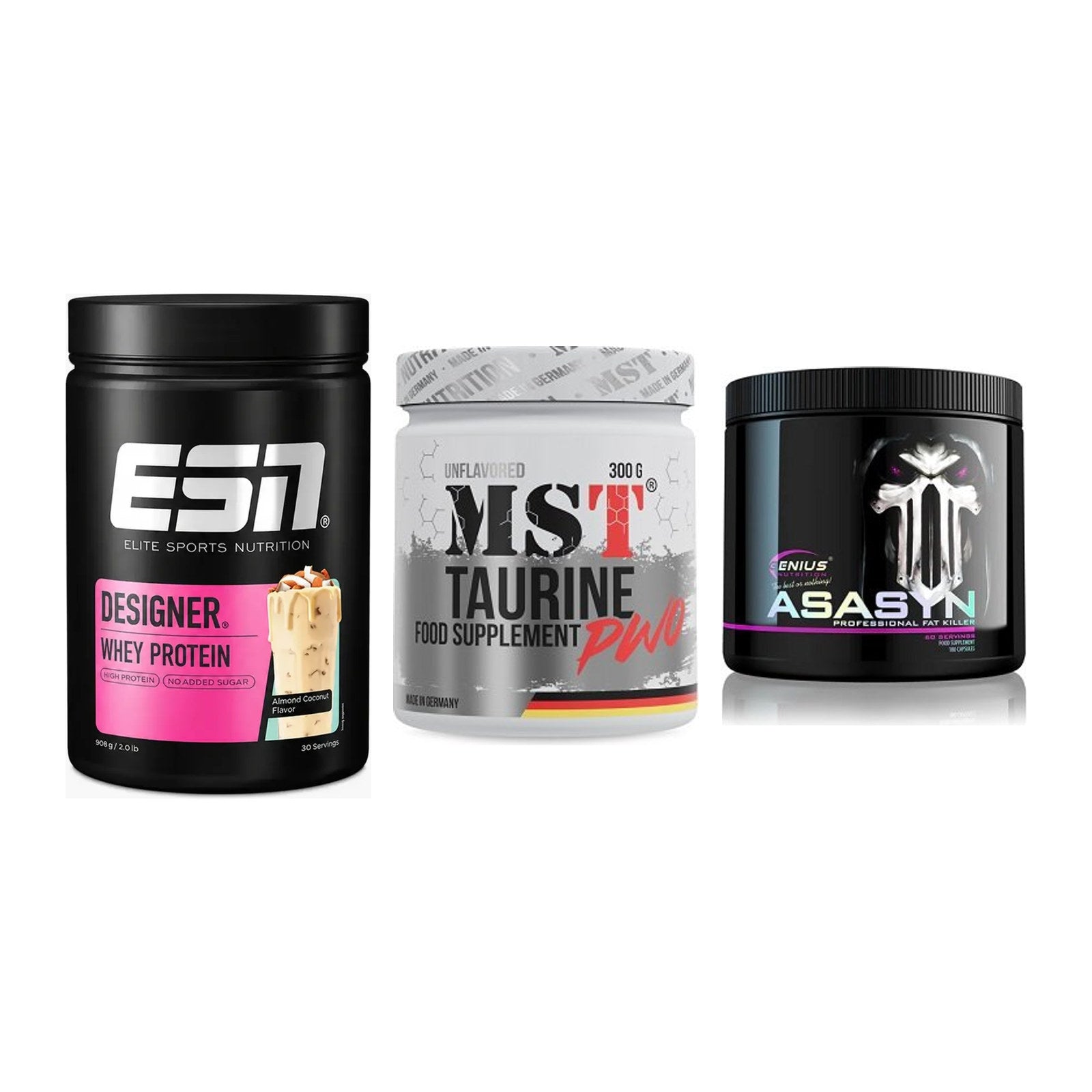Definitionsphase-Set: ESN Designer + MST Taurine + Genius Nutriti – alle enthaltenen Artikel