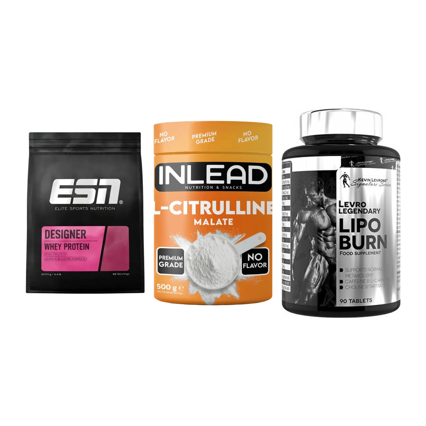Definitionsphase-Set: ESN Designer + INLEAD L-Citru + Kevin Levrone – alle enthaltenen Artikel