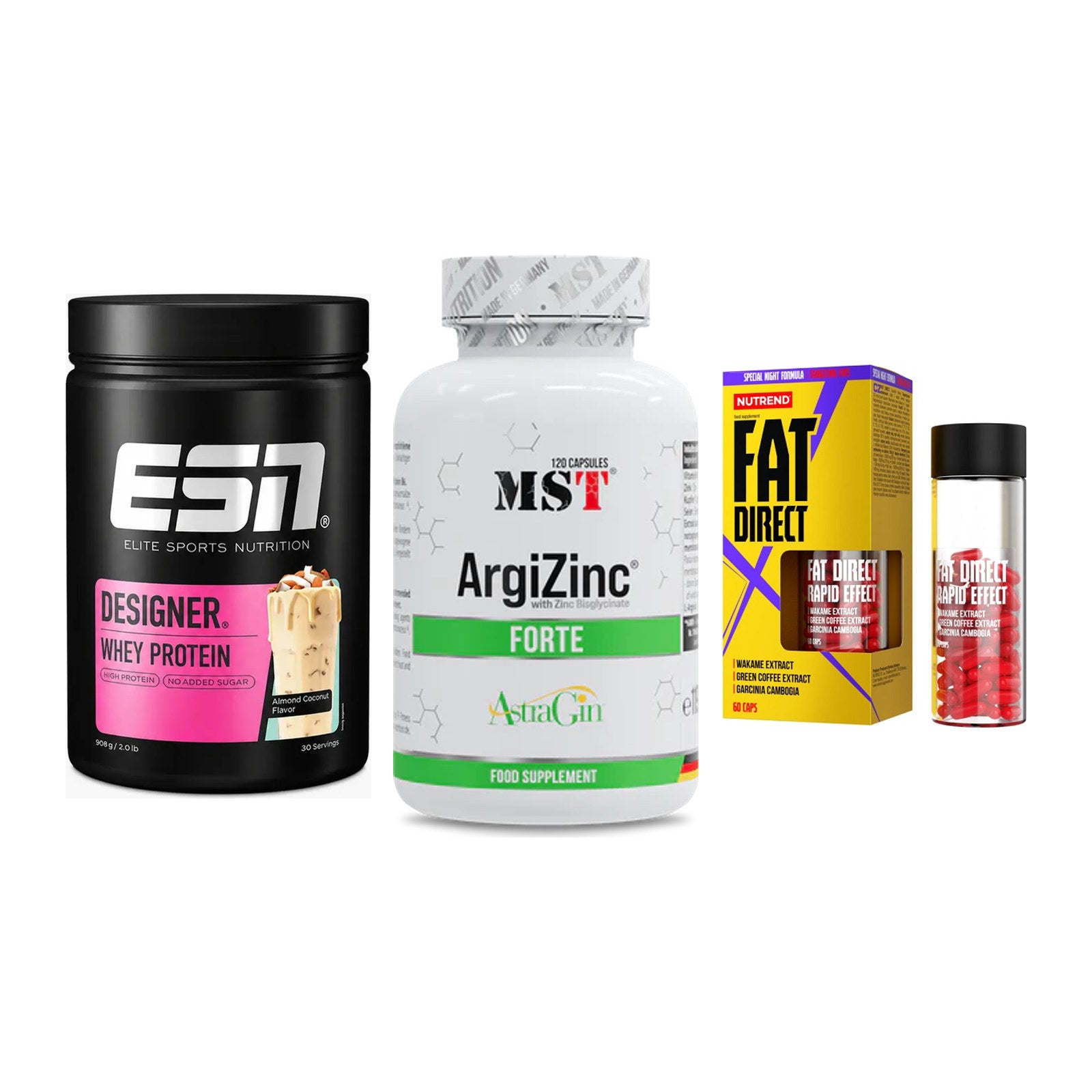 Definitionsphase-Set: ESN Designer + MST ArgiZinc + Nutrend Fat – alle enthaltenen Artikel